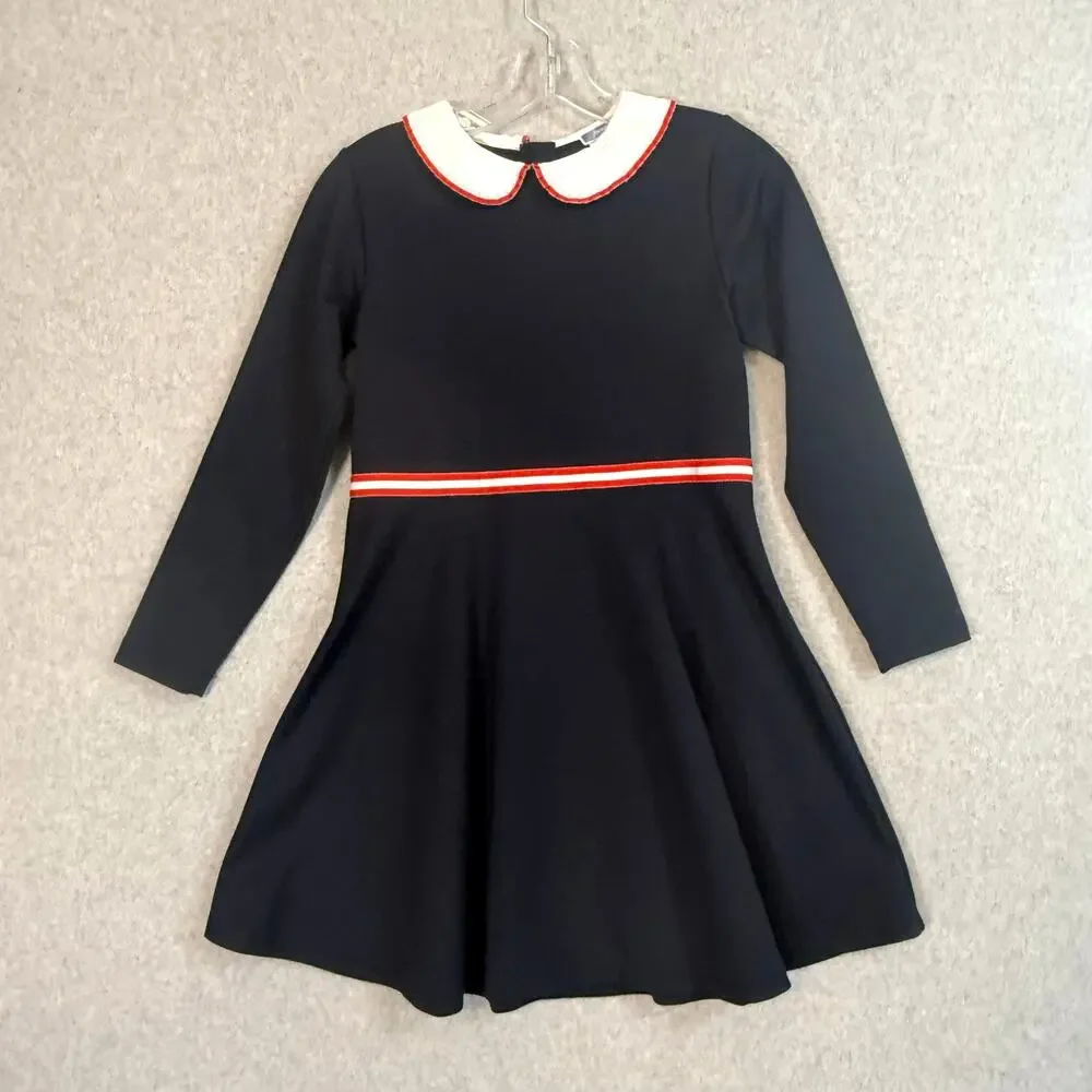 Jacadi Paris Milano Dress Girls Size 12A/Y Peter Pan Collar Event Preppy France